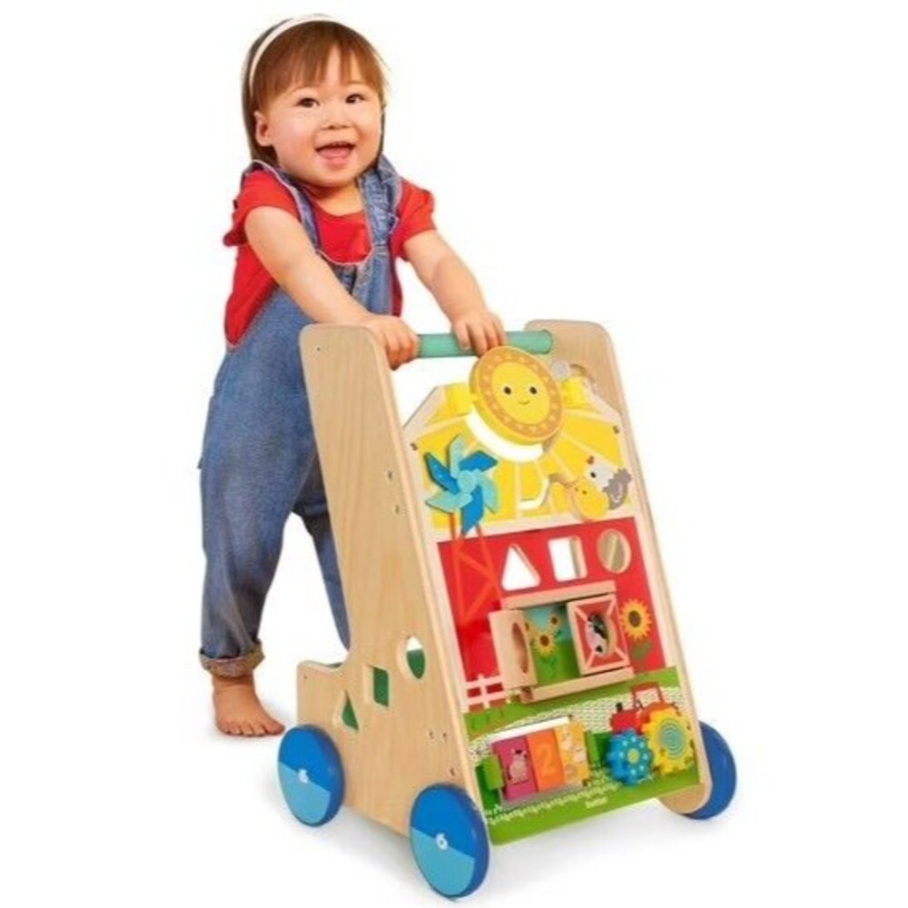 Battat Wooden Walk & Play Activity Walker For Toddlers New In Original Box